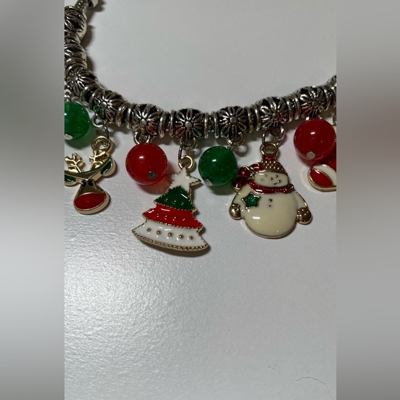 Sterling Silver Christmas Charm Bracelet - Picture 2 of 8